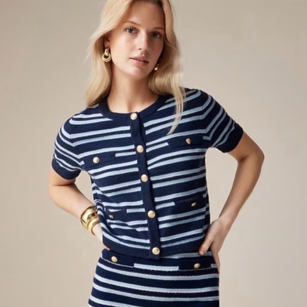 J Crew Cashmere Short Sleeve Cardigan